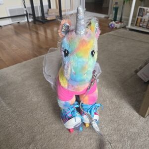 Build-A-Bear Rainbow Unicorn with Roller Skates